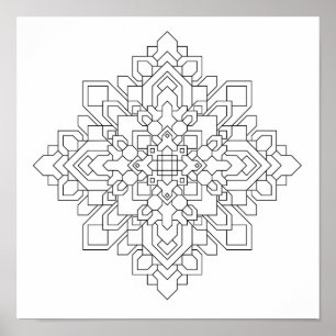 Geometric Mandala #2 Poster