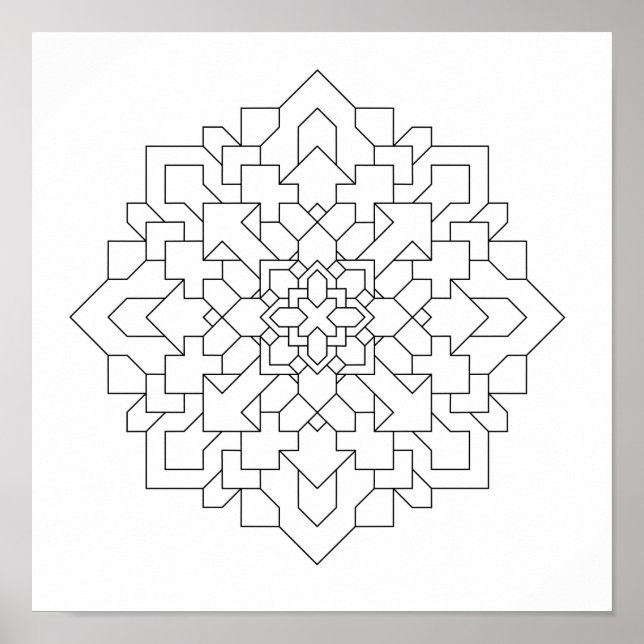 Geometric Mandala #3 Poster (Vorne)