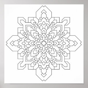 Geometric Mandala #4 Poster