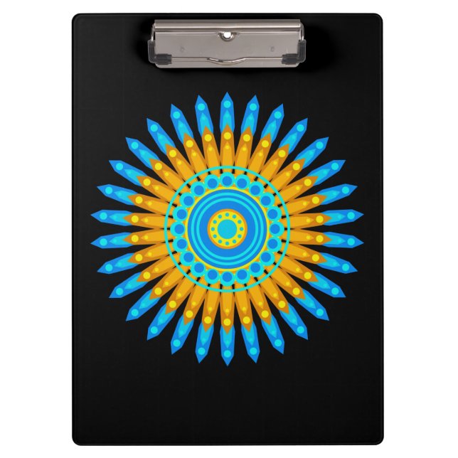 Geometric Mandala Art Circle Design 48256 Klemmbrett (Vorderseite)