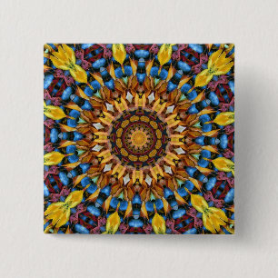 Geometric Mandala Button