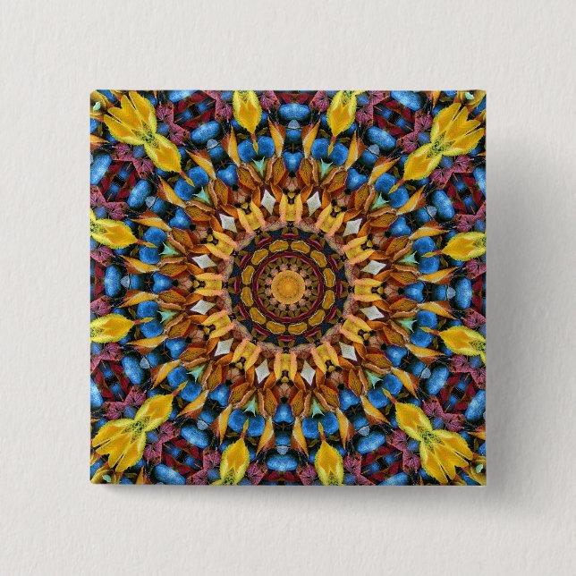 Geometric Mandala Button (Vorderseite)