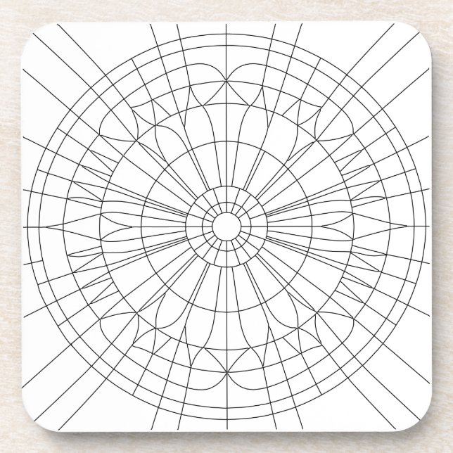 Geometric Mandala Pattern Getränkeuntersetzer (Vorderseite)
