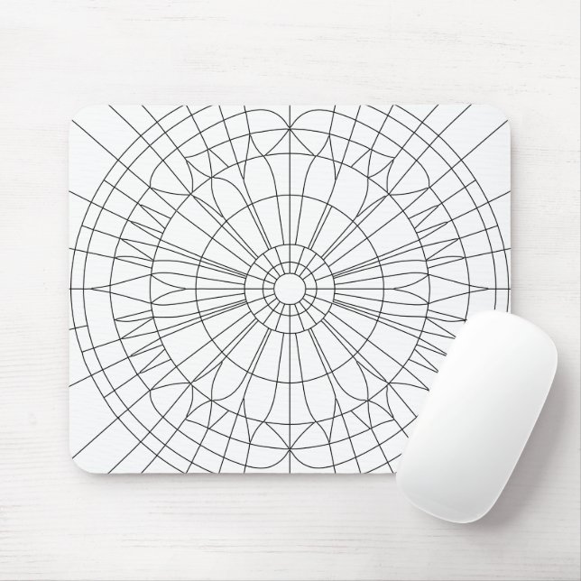 Geometric Mandala Pattern Mousepad (Mit Mouse)