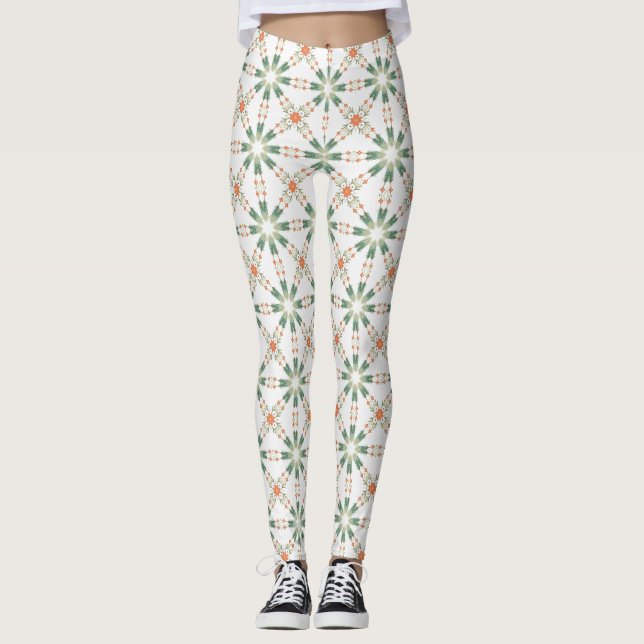 Geometric Mandala Print Yoga Pants Leggings (Vorderseite)
