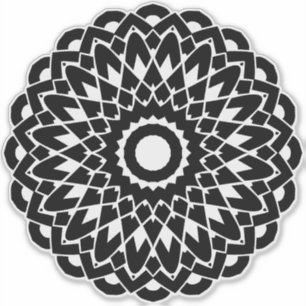 Geometric Mandala transparent Aufkleber