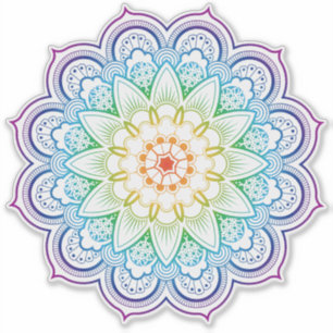 Geometric Mandala transparent Aufkleber