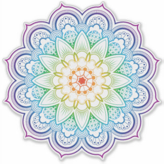 Geometric Mandala transparent Aufkleber