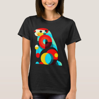 Geometric Minimalism Modern Illustration Groundhog T-Shirt