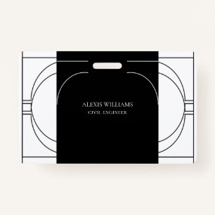 Geometric Modern Minimalistisch Elegant Beruflich Ausweis