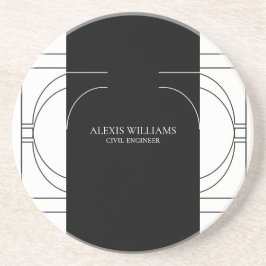 Geometric Modern Minimalistisch Elegant Beruflich Getränkeuntersetzer