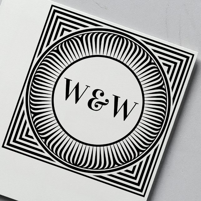 Geometric Monogram Self-Inking Stamp Permastempel (Von Creator hochgeladen)