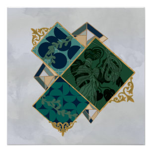 Geometric Monstera Poster