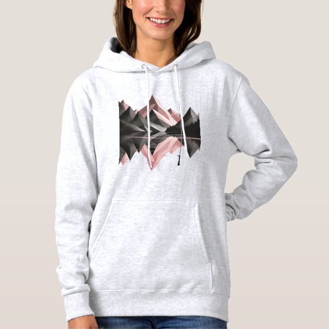 Geometric Mountain Scene – Women’s Hoodie (Vorderseite)