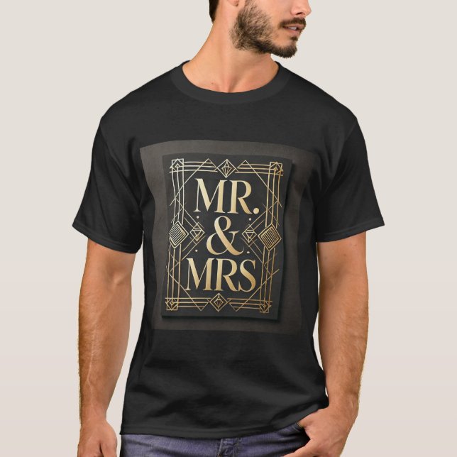 Geometric Mr. & Mrs. Men’s Tshirt (Vorderseite)