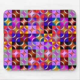 Geometric Multicolored Squares Mousepad