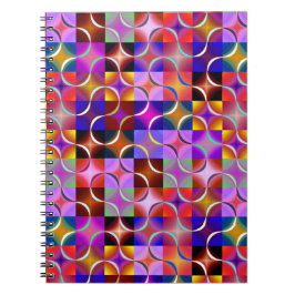 Geometric Multicolored Squares Notizblock