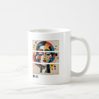 Geometric Muse – Abstract Face Mug Kaffeetasse