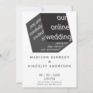 Geometric New High Tech Epic Black Cube ONLINE Einladung