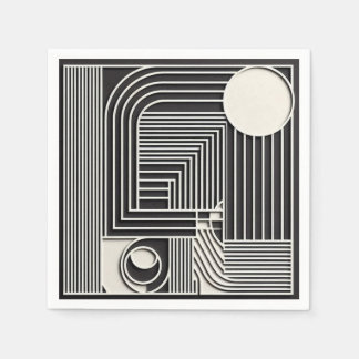 Geometric Orbit Lines Serviette