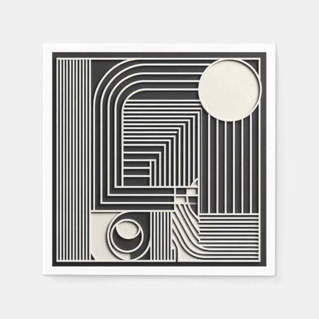 Geometric Orbit Lines Serviette (Vorderseite)