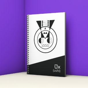 Geometric Ox Zodiac-Ushi Inspiriertes japanisches Planer
