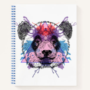 Geometric Panda Bear Notizbuch