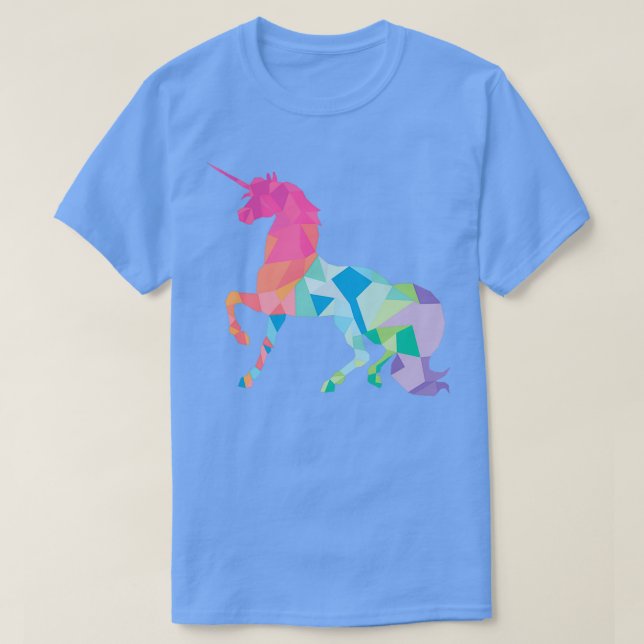 Geometric Pastel Unicorn T-Shirt (Design vorne)