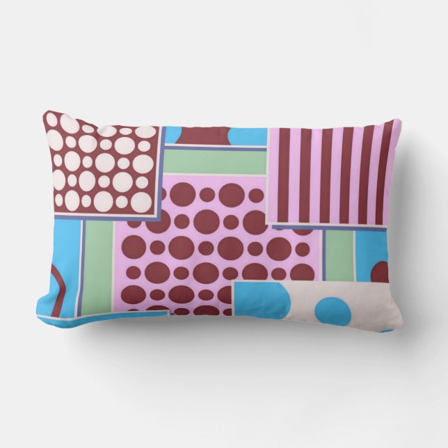 Geometric Patchwork American MoJo Pillow Lendenkissen (Vorderseite)