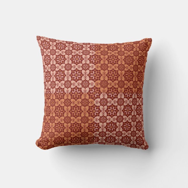 Geometric Patchwork Throw Pillow – Modern Purple C Kissen (Vorderseite)
