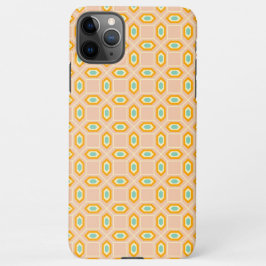 Geometric pattern in blue and orange diamond shape iPhone 11Pro max hülle