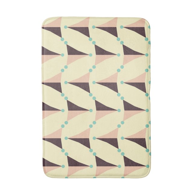 Geometric pattern in retro vibe badematte (Vorderseite Vertikal)