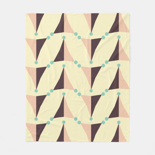 Geometric pattern in retro vibe fleecedecke (Vorderseite)
