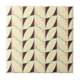 Geometric pattern in retro vibe fliese
