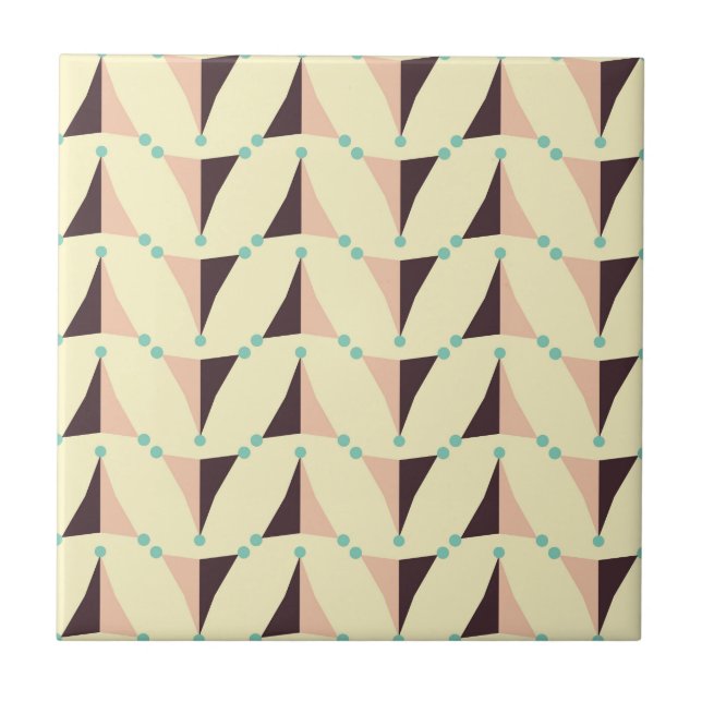 Geometric pattern in retro vibe fliese (Vorderseite)