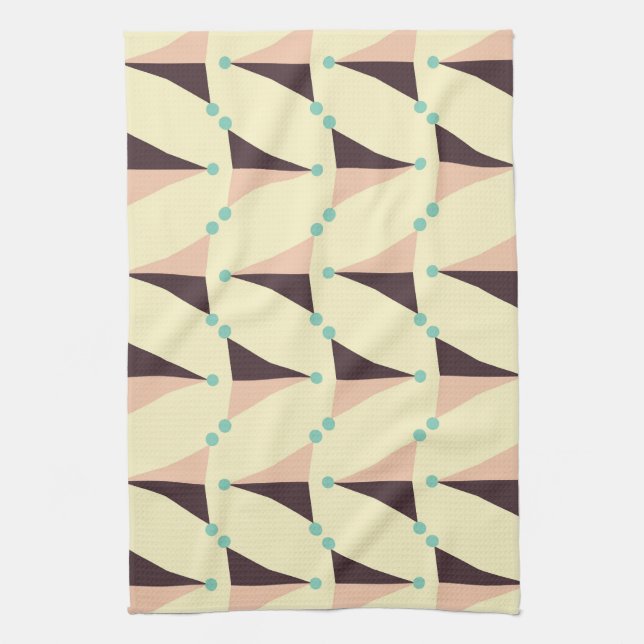 Geometric pattern in retro vibe geschirrtuch (Vertikal)
