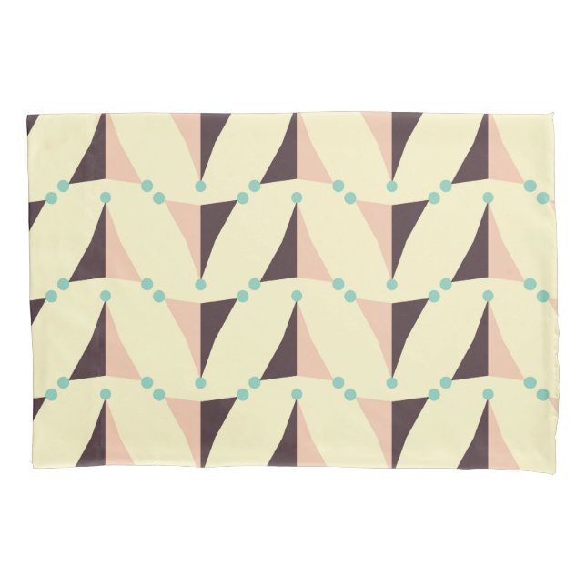 Geometric pattern in retro vibe kissenbezug (Vorderseite-Links)