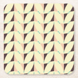Geometric pattern in retro vibe rechteckiger pappuntersetzer