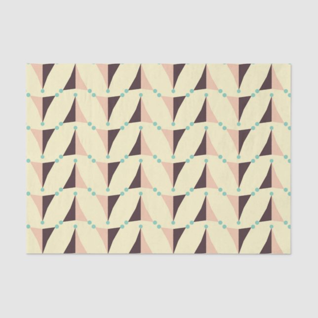 Geometric pattern in retro vibe seidenpapier (Vorderseite)
