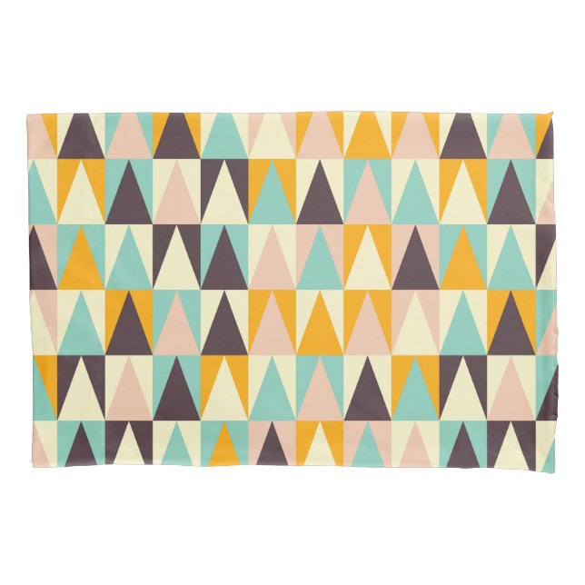 Geometric pattern of multi-colored triangles  kissenbezug (Vorderseite-Links)