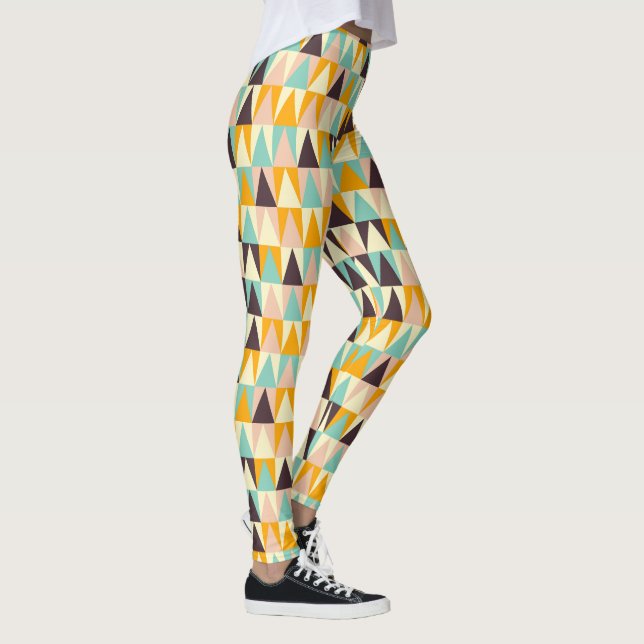 Geometric pattern of multi-colored triangles  leggings (Rechts)