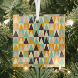 Geometric pattern of multi-colored triangles  ornament aus glas