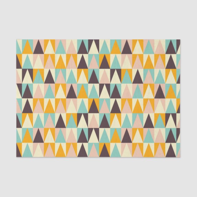 Geometric pattern of multi-colored triangles seidenpapier (Vorderseite)