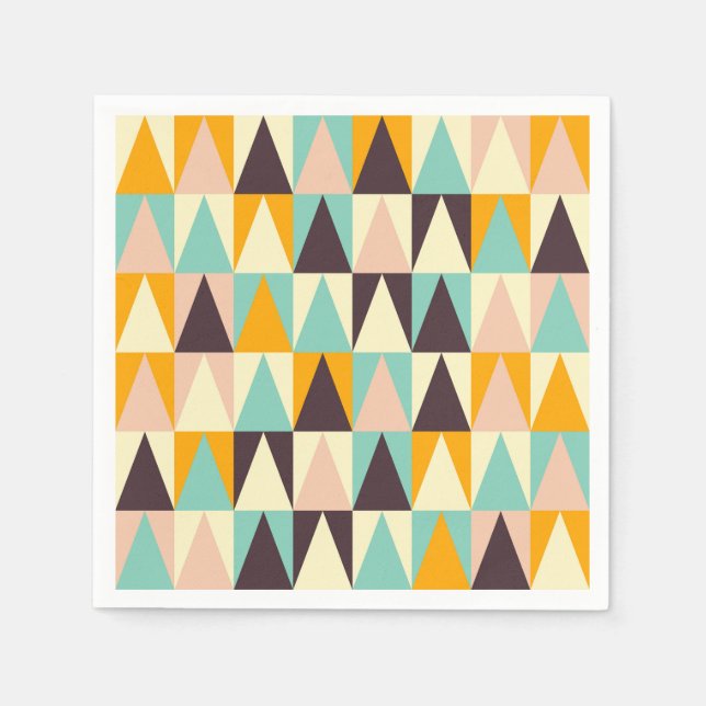 Geometric pattern of multi-colored triangles serviette (Vorderseite)
