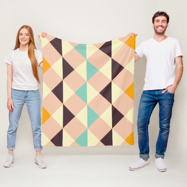 Geometric pattern overlapping diamonds & triangle fleecedecke (Beispiel)