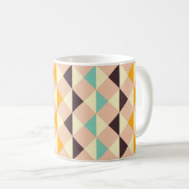 Geometric pattern overlapping diamonds & triangle kaffeetasse
