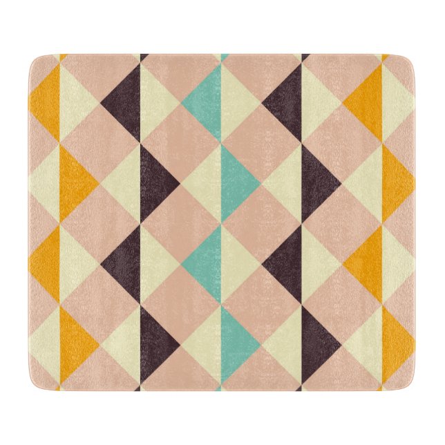 Geometric pattern overlapping diamonds & triangle schneidebrett (Vorderseite)