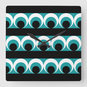 Geometric pattern quadratische wanduhr