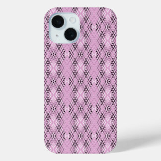 Geometric pattern retro pink diamonds Case-Mate iPhone hülle