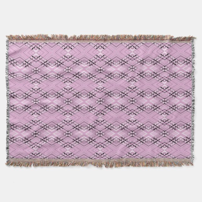 Geometric pattern retro pink diamonds decke (Vorderseite)